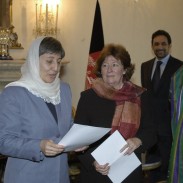 Dr. Sima with president Karzai